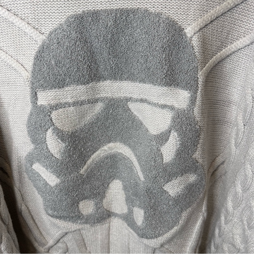 Disney Star Wars STORM TROOPER SWEATER Cable Knit Pullover SIZE XXL